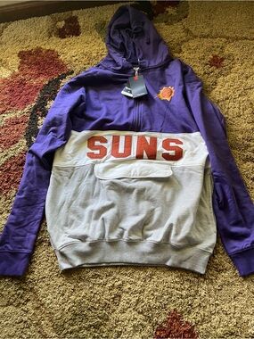 NBA Purple and Gray Suns Zip-Up Hoodie